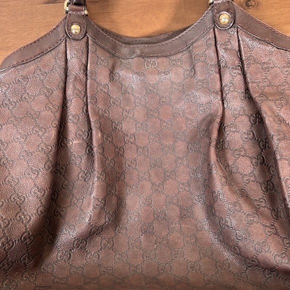 Gucci Brown Leather Sukey bag - Large - Picture 3 of 14